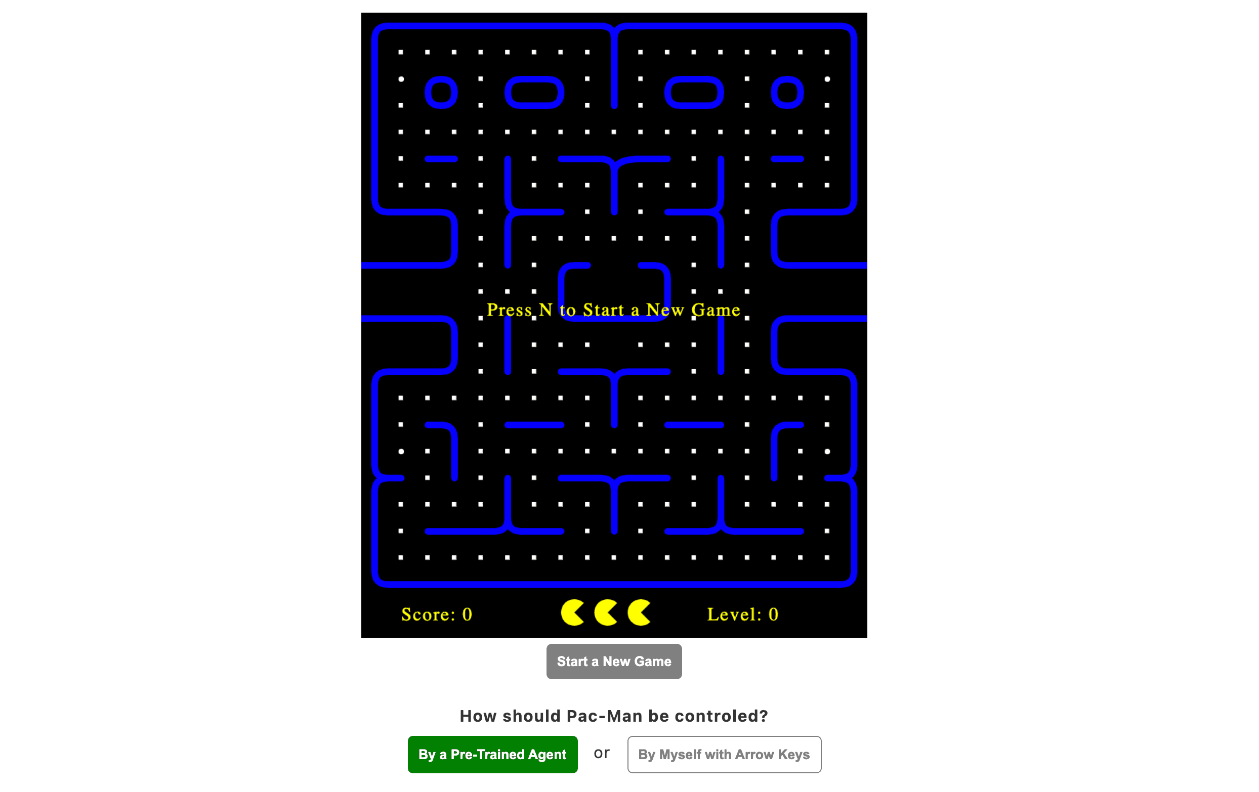 pacman reinforcement learning